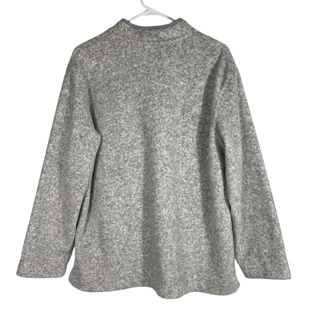 Catalina Womens Quarter Zip Fleece Pullover Tusk Gray Marled Size‎ Large L 12-14 - Picture 3 of 8